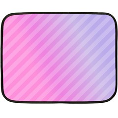 Diagonal Pink Stripe Gradient Fleece Blanket (Mini)