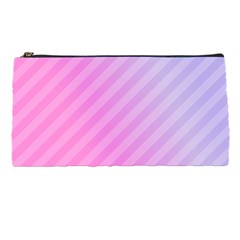 Diagonal Pink Stripe Gradient Pencil Cases