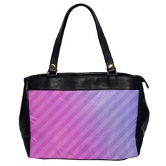 Diagonal Pink Stripe Gradient Oversize Office Handbag