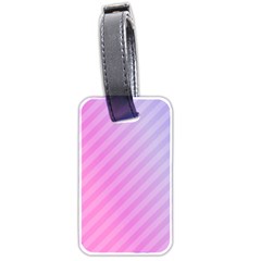 Diagonal Pink Stripe Gradient Luggage Tags (Two Sides)