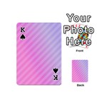 Diagonal Pink Stripe Gradient Playing Cards 54 (Mini) Front - SpadeK