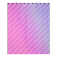 Diagonal Pink Stripe Gradient Shower Curtain 60  X 72  (medium) 