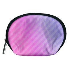 Diagonal Pink Stripe Gradient Accessory Pouch (Medium)