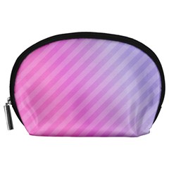 Diagonal Pink Stripe Gradient Accessory Pouch (Large)