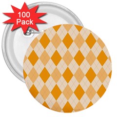 Argyle Pattern Seamless Design 3  Buttons (100 Pack) 