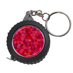 Maroon Dark Red Triangle Mosaic Measuring Tape by Sapixe