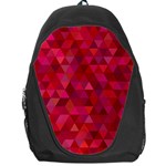 Maroon Dark Red Triangle Mosaic Backpack Bag Front