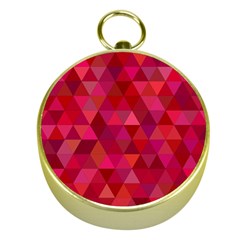 Maroon Dark Red Triangle Mosaic Gold Compasses