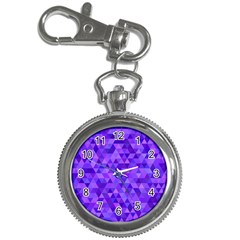 Purple Triangle Purple Background Key Chain Watches