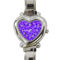 Purple Triangle Purple Background Heart Italian Charm Watch