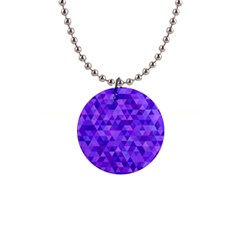 Purple Triangle Purple Background Button Necklaces by Sapixe