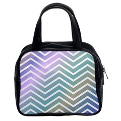 Zigzag Line Pattern Zig Zag Classic Handbag (two Sides)