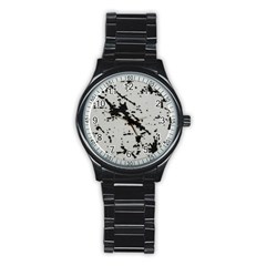 Fabric Textile Texture Macro Model Stainless Steel Round Watch