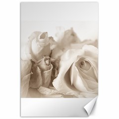 Vintage Rose Shabby Chic Background Canvas 20  X 30  by Sapixe