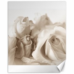 Vintage Rose Shabby Chic Background Canvas 11  X 14 