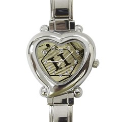 Fabric Pattern Textile Clothing Heart Italian Charm Watch