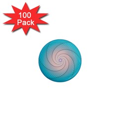 Decorative Background Blue 1  Mini Magnets (100 Pack) 