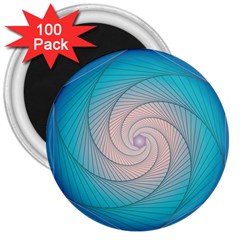 Decorative Background Blue 3  Magnets (100 Pack)