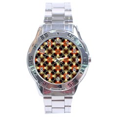 Kaleidoscope Image Background Stainless Steel Analogue Watch