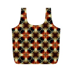 Kaleidoscope Image Background Full Print Recycle Bag (m) by Sapixe