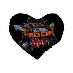 Monster Truck Lego Technic Technic Standard 16  Premium Heart Shape Cushions by Sapixe