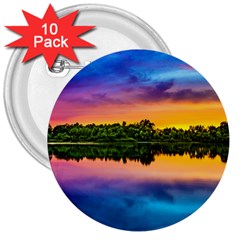 Sunset Color Evening Sky Evening 3  Buttons (10 Pack) 