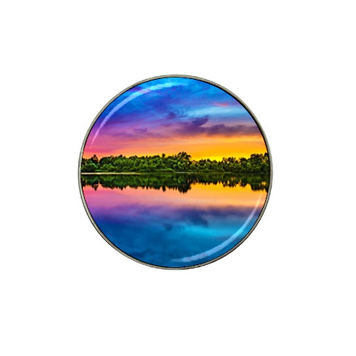 Sunset Color Evening Sky Evening Hat Clip Ball Marker (4 pack)