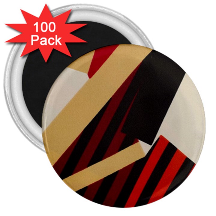 Fabric Textile Design 3  Magnets (100 pack)