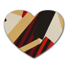 Fabric Textile Design Heart Mousepads