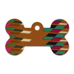 Fabric Textile Texture Abstract Dog Tag Bone (one Side)
