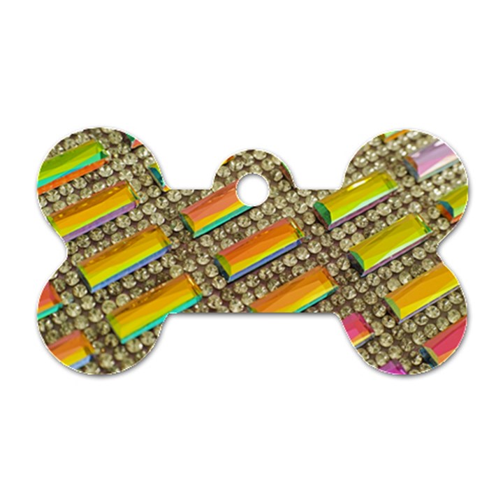 Colors Color Live Texture Macro Dog Tag Bone (Two Sides)