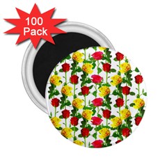 Rose Pattern Roses Background Image 2 25  Magnets (100 Pack) 