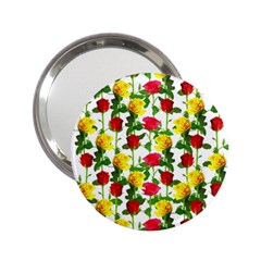 Rose Pattern Roses Background Image 2 25  Handbag Mirrors