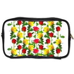 Rose Pattern Roses Background Image Toiletries Bag (one Side)