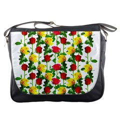 Rose Pattern Roses Background Image Messenger Bag