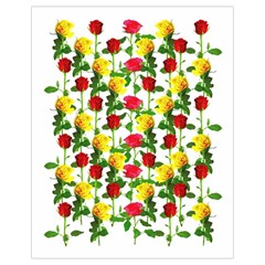 Rose Pattern Roses Background Image Drawstring Bag (small)