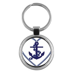 Anchor Chain Nautical Ocean Sea Key Chains (round) 