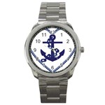 Anchor Chain Nautical Ocean Sea Sport Metal Watch Front