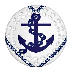 Anchor Chain Nautical Ocean Sea Ornament (round Filigree)