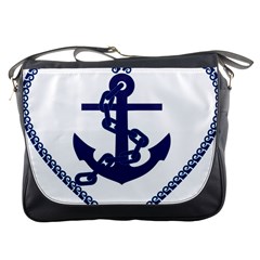Anchor Chain Nautical Ocean Sea Messenger Bag by Sapixe
