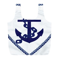 Anchor Chain Nautical Ocean Sea Full Print Recycle Bag (l) by Sapixe