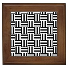 Basket Black Lines Stripes White Framed Tiles