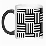 Basket Black Lines Stripes White Morph Mugs Left