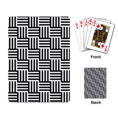 Basket Black Lines Stripes White Playing Cards Single Design by Sapixe