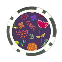 Background Decorative Floral Poker Chip Card Guard