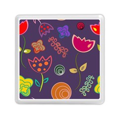 Background Decorative Floral Memory Card Reader (square)
