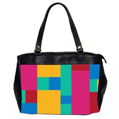 Background Abstract Oversize Office Handbag (2 Sides)