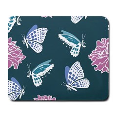 Butterfly Pattern Dead Death Rose Large Mousepads by Sapixe