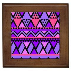 Seamless Purple Pink Pattern Framed Tiles by Sapixe