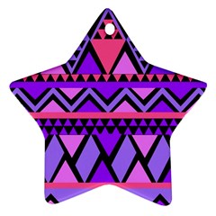 Seamless Purple Pink Pattern Ornament (star)